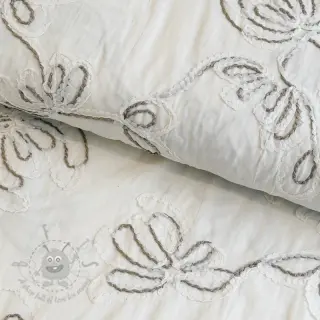 Bomullstyg EMBROIDERY Loom En Light off white