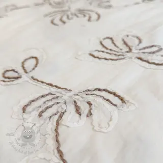 Bomullstyg EMBROIDERY Loom En Light off white