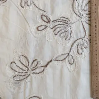 Bomullstyg EMBROIDERY Loom En Light off white