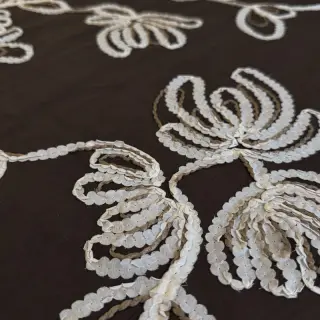 Bavlnená látka EMBROIDERY Loom En Light brown