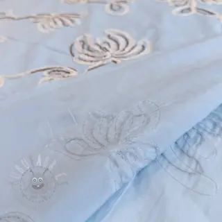 Bomullstyg EMBROIDERY Loom En Light baby blue