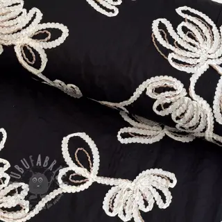 Bomullstyg EMBROIDERY Loom En Light black
