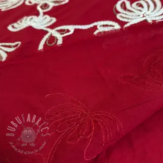 Bomullstyg EMBROIDERY Loom En Light red