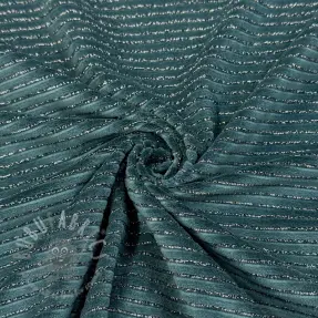 Sammet VELVET LUREX Stripe forest green