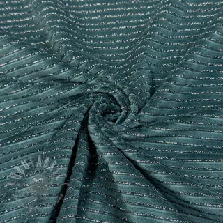 Sammet VELVET LUREX Stripe forest green