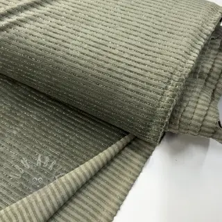 Sammet VELVET LUREX Stripe camo green