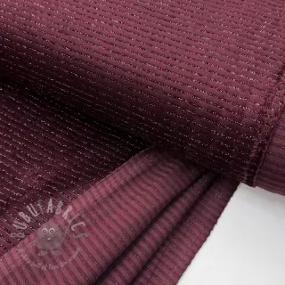 Sammet VELVET LUREX Stripe bordeaux