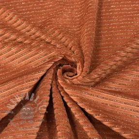 Sammet VELVET LUREX Stripe brick