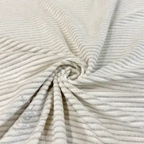 Sammet VELVET LUREX Stripe off white