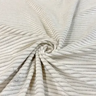 Sammet VELVET LUREX Stripe off white