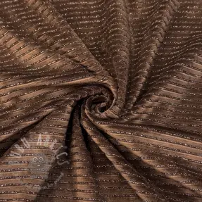 Sammet VELVET LUREX Stripe dark brown