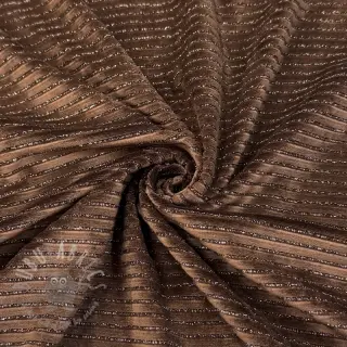 Sammet VELVET LUREX Stripe dark brown