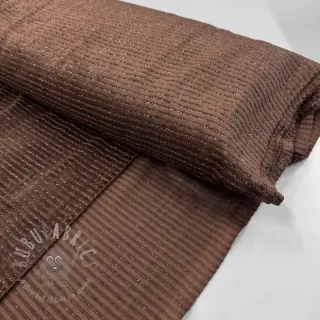 Sammet VELVET LUREX Stripe dark brown