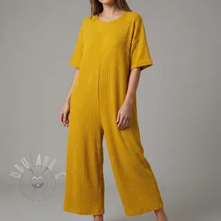 Tröjtrikå WAFFLE BIG KNIT ochre