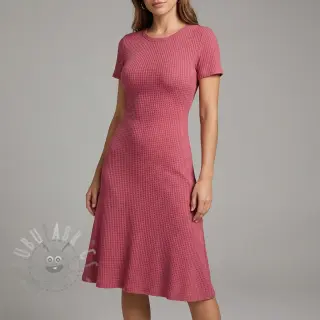 Tröjtrikå WAFFLE BIG KNIT dark salmon
