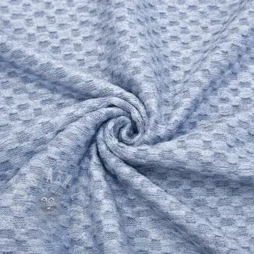 Stickat tyg Angora honey blue