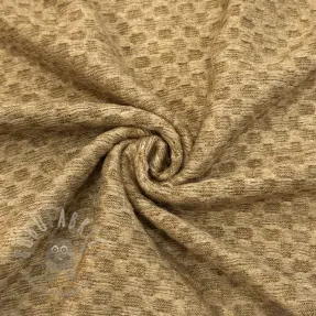 Stickat tyg Angora honey beige