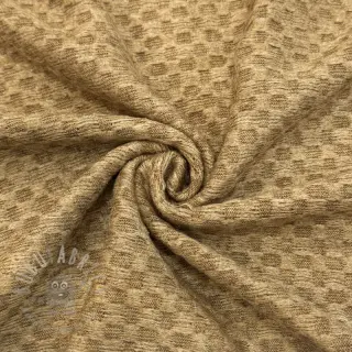 Stickat tyg Angora honey beige
