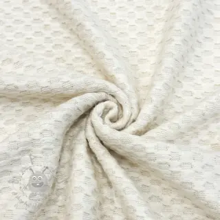 Stickat tyg Angora honey off white