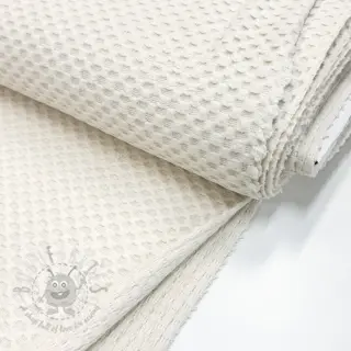 Stickat tyg Angora honey off white