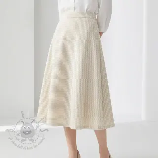 Sammet VELVET LUREX Stripe off white