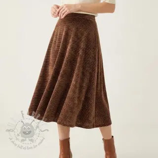 Sammet VELVET LUREX Stripe dark brown