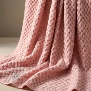 Stickat tyg Angora honey baby pink