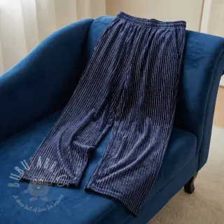 Sammet VELVET LUREX Stripe marine