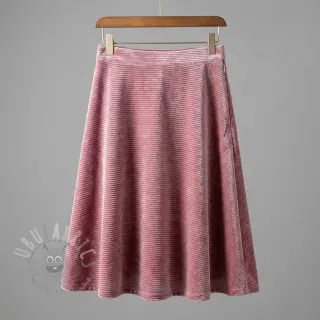 Sammet VELVET LUREX Stripe pink