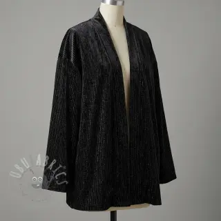 Sammet VELVET LUREX Stripe black