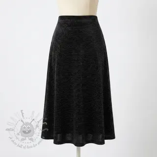 Sammet VELVET LUREX Stripe black