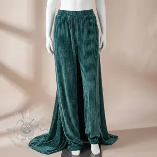 Sammet VELVET LUREX Stripe forest green