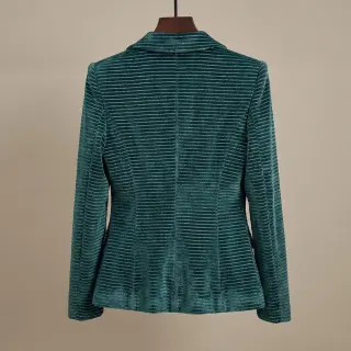 Zamat VELVET LUREX Stripe forest green
