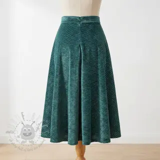 Sammet VELVET LUREX Stripe forest green