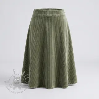 Sammet VELVET LUREX Stripe camo green