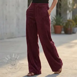 Sammet VELVET LUREX Stripe bordeaux