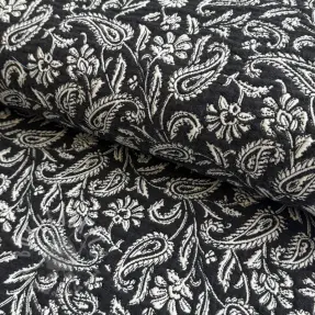Dekorationstyg jacquard Mumbai allover noir