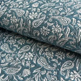 Dekorationstyg jacquard Mumbai allover jade