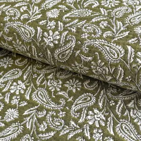 Dekoračná látka jacquard Mumbai allover kaki