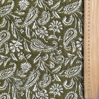 Dekorationstyg jacquard Mumbai allover kaki