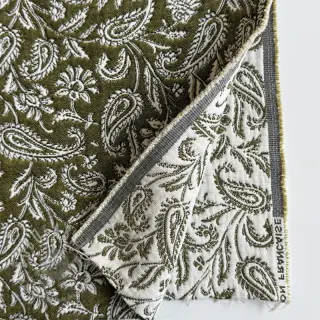 Dekorationstyg jacquard Mumbai allover kaki