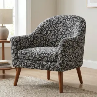 Dekoračná látka jacquard Mumbai allover noir