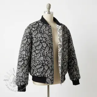 Dekorationstyg jacquard Mumbai allover noir