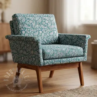 Dekorationstyg jacquard Mumbai allover jade