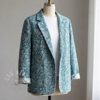 Dekorationstyg jacquard Mumbai allover jade