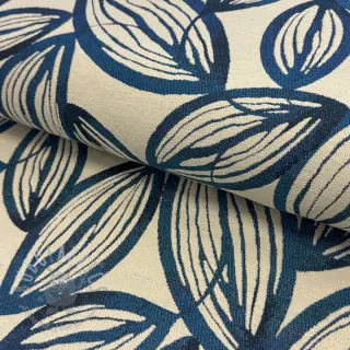 Dekorationstyg jacquard Folia bleu
