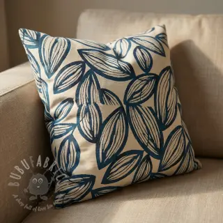 Dekorationstyg jacquard Folia bleu