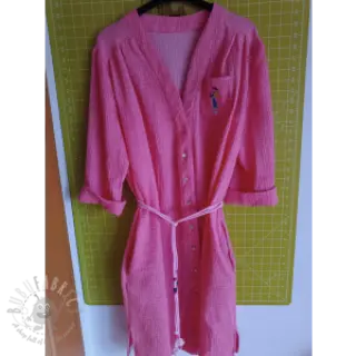 Dubbelgasväv/muslin pink