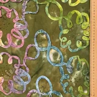 Bomullstyg TIE DYE EMBROIDERY Elise tape design Och