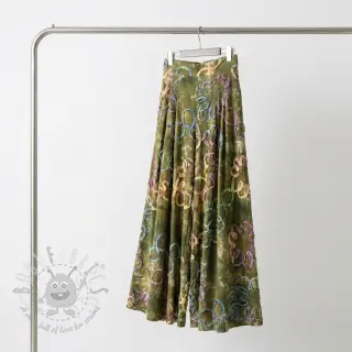 Bomullstyg TIE DYE EMBROIDERY Elise tape design A